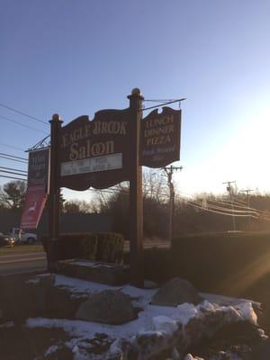 Eagle Brook Saloon of Norfolk -- 258 Dedham Street / Route 1A, Norfolk            Sign