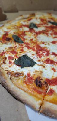 Closeup of the Margherita Pizza.