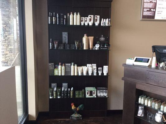 We carry Billy Jealousy hair care and shave products and Aveda, for men including Invati.