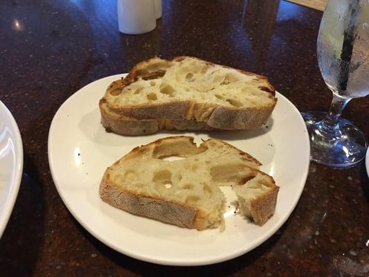 Hearty crusty bread served warm