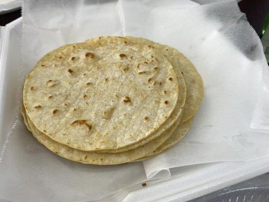 Fresh corn tortillas