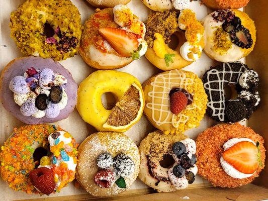 Small Batch Doughnuts - Costa Mesa CA, large Variety Pack 24 doughnuts. 12 flavors.