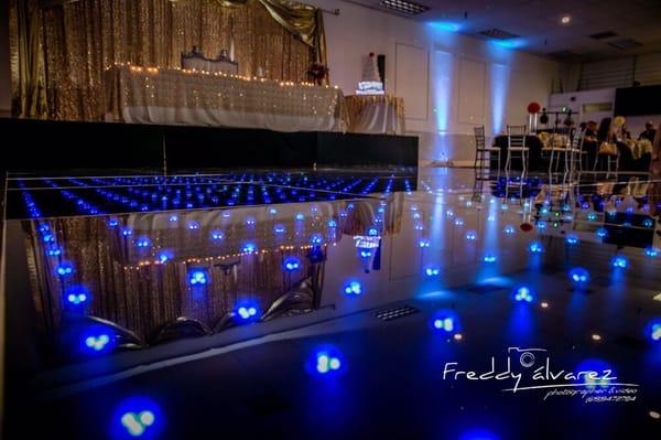 Our amazing dance floor and stage