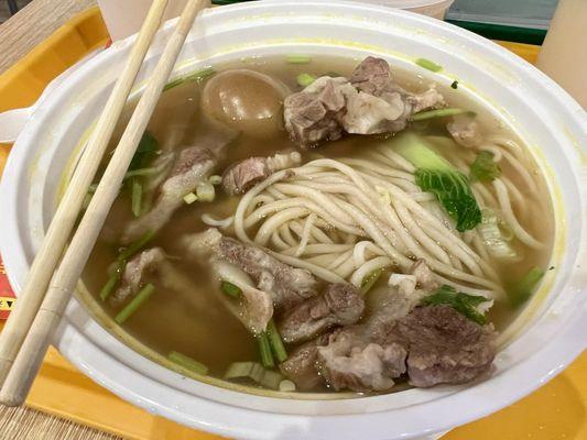 Oxtail with noodles and egg (extra$1) - $13.