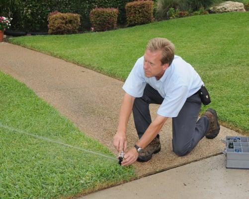 Sprinkler system repair and landscaping