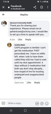 CAPS program is terrible go somewhere else if you need mental health care