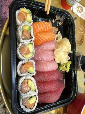 Triple sushi (one piece eaten)