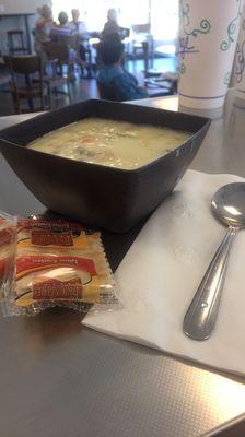 We serve fresh soup daily !