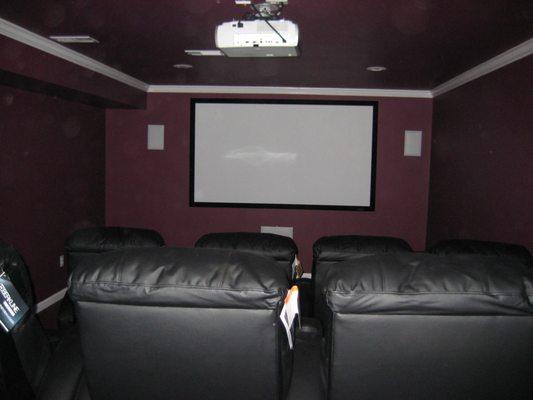 120" projector screen with Epson projector.