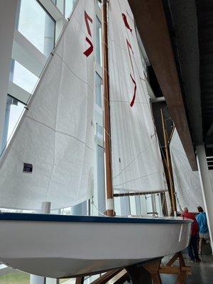 Sailboat on display