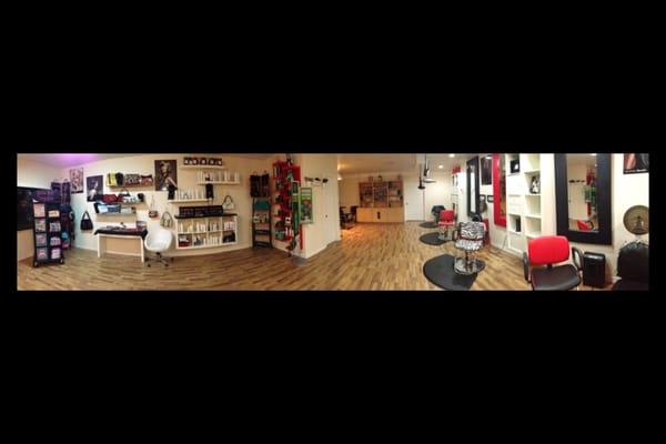 Panoramic view of our beautiful salon!!