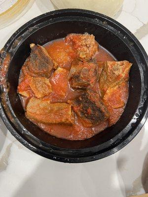 Side of stewed assorted meat