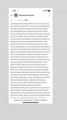 Read this review by me about white oak training center