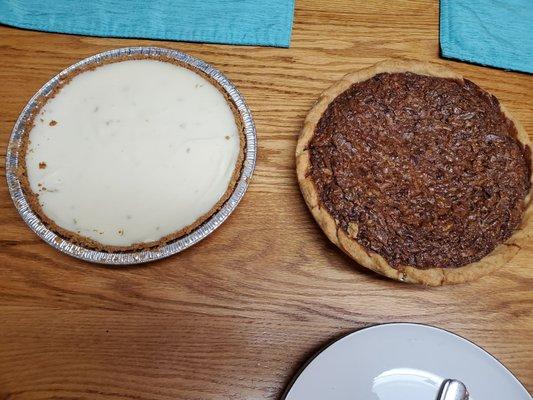 Key Lime and Pecan pies. Yay!