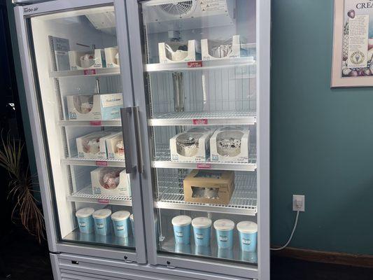 Cake and ice cream fridge