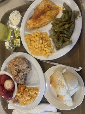 Mayfield Plate with Jr. Tilapia and Kids Plate with Chicken Thigh