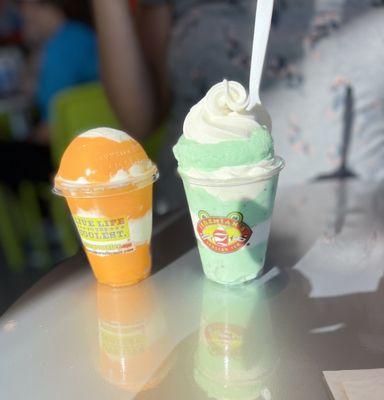 Orange smash gelati and scoop froggy frog