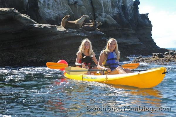 Kayak Photo Shoot - With the Sea Lions