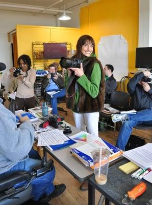 Happy student at a free workshop !