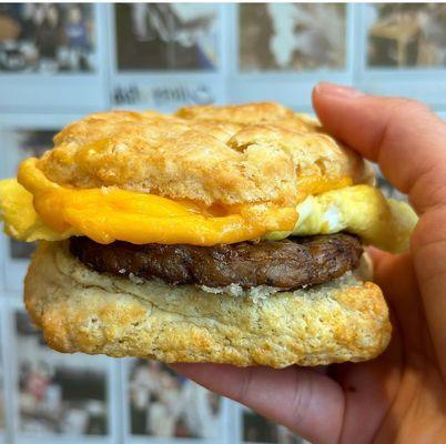 McLovin - biscuit, sausage, egg, american cheese