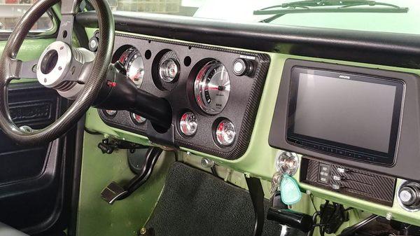 Alpine 9" in dash customized in this old school Chevy Blazer by Al & Ed's Autosound in Santa Monica 310.820.8446