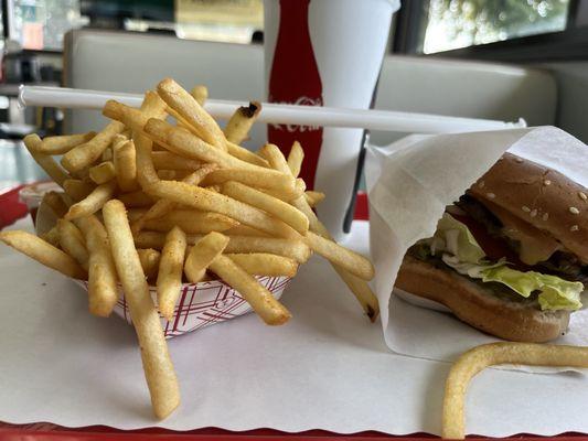 1/4 burger with "junior" fries. Generous portions :)