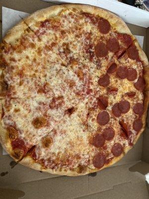 Half cheese/ Half Pepperoni