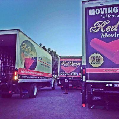 Red Carpet Moving & Storage, Inc. Moving Trucks Used for your Local & Long Distance Relocation