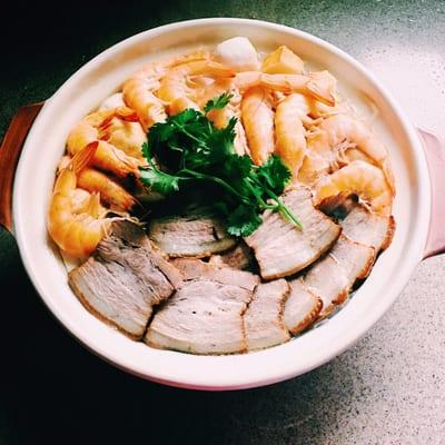 house special stew with mixed vegetables and meat l, and fish ball 丰泽一锅出