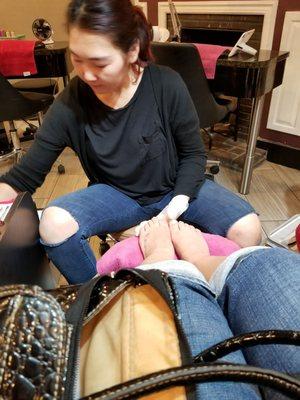 Yes to pedicure with massage much needed I could have kissed her plus her name was Ashley :)