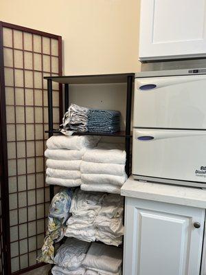 Fresh clean patient gowns, towels, and exam sheets!