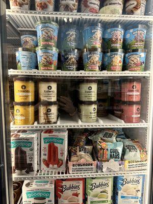 Just part of the ice cream selection.