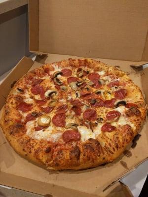 Two topping large with cheesy bread $17.11 incl tax