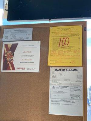 100 passed state bord inspection