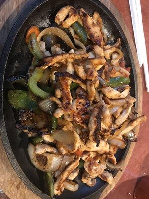 Chicken fajitas. Hot and tasty!