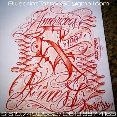 Concept Art. "America's Finest - CA" For appointments call or text 619-971-1717 or email: BlueprintTattooSD@gmail.com