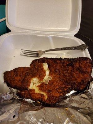 Burnt fish fry