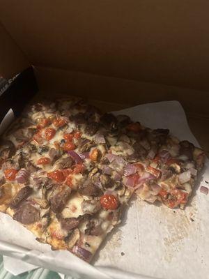 Ribeye pizza