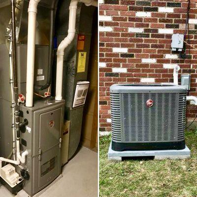 Newly installed Rheem furnace and a/c system