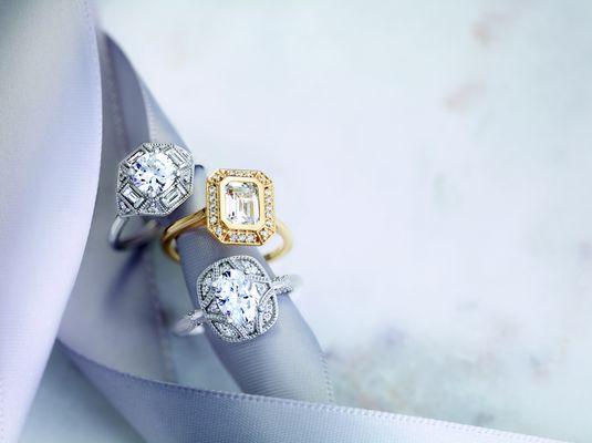 Choose your center stone from parcel of diamonds hand-selected based on your tastes.