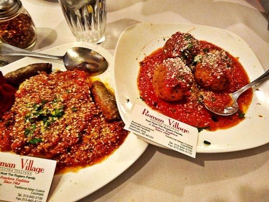 Sicilian Arachini Rice Balls n Polenta with Fenal Sausage WOW