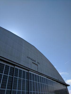 The exterior of the Wings Over the Rockies hangar.