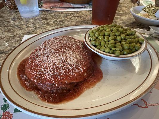 Veal Parmigiana (with added cheese)