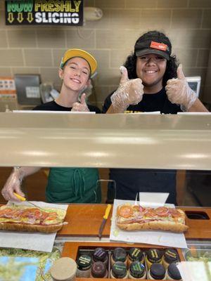 Subway employees Kaylie & Christian