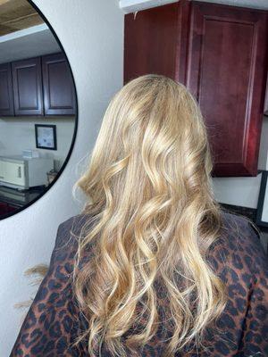 Blonde highlights by Misty