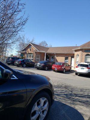 Entrance and building from parking lot.