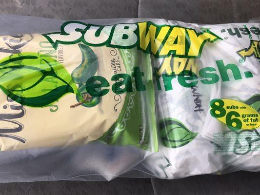 Subway sandwiches to go!