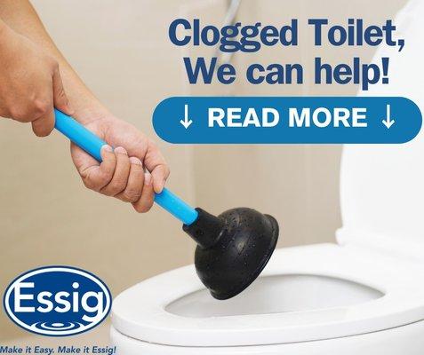 Clogged Toilet, we can help! Call today to schedule