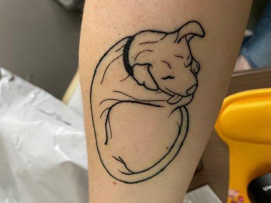 Dog tattoo by Cas
 March 26, 2021