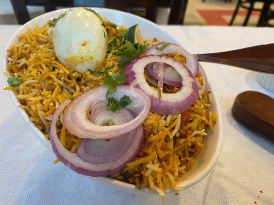 Boneless chicken biryani